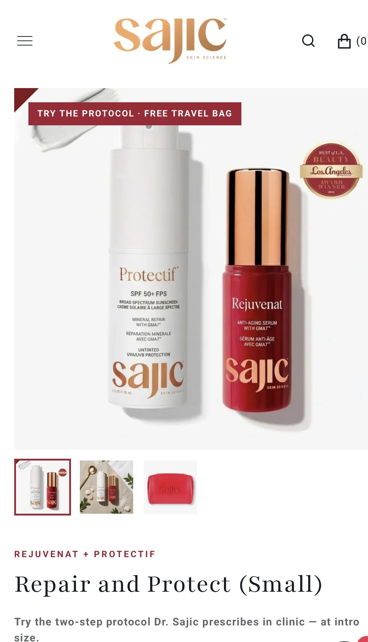 Repair and Protect duo: Protectif SPF 50+ and Rejuvenat serum